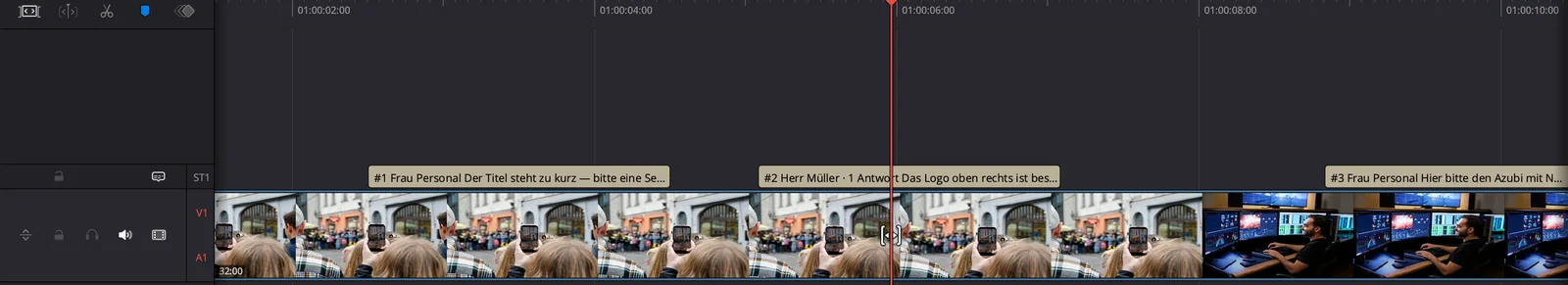 Die Untertitelspur ist die Liste
